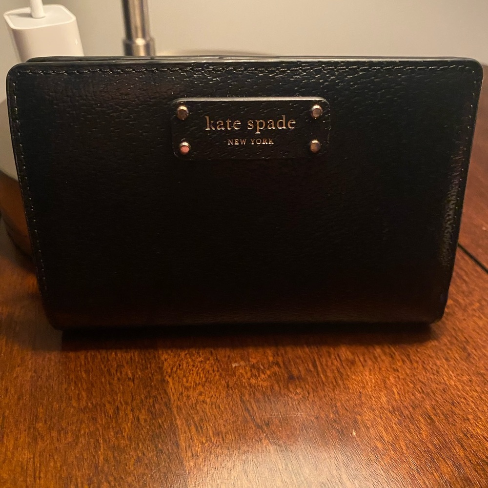 Kate Spade Black Pebbled Leather Wallet